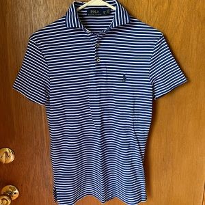 Womens Striped Polo